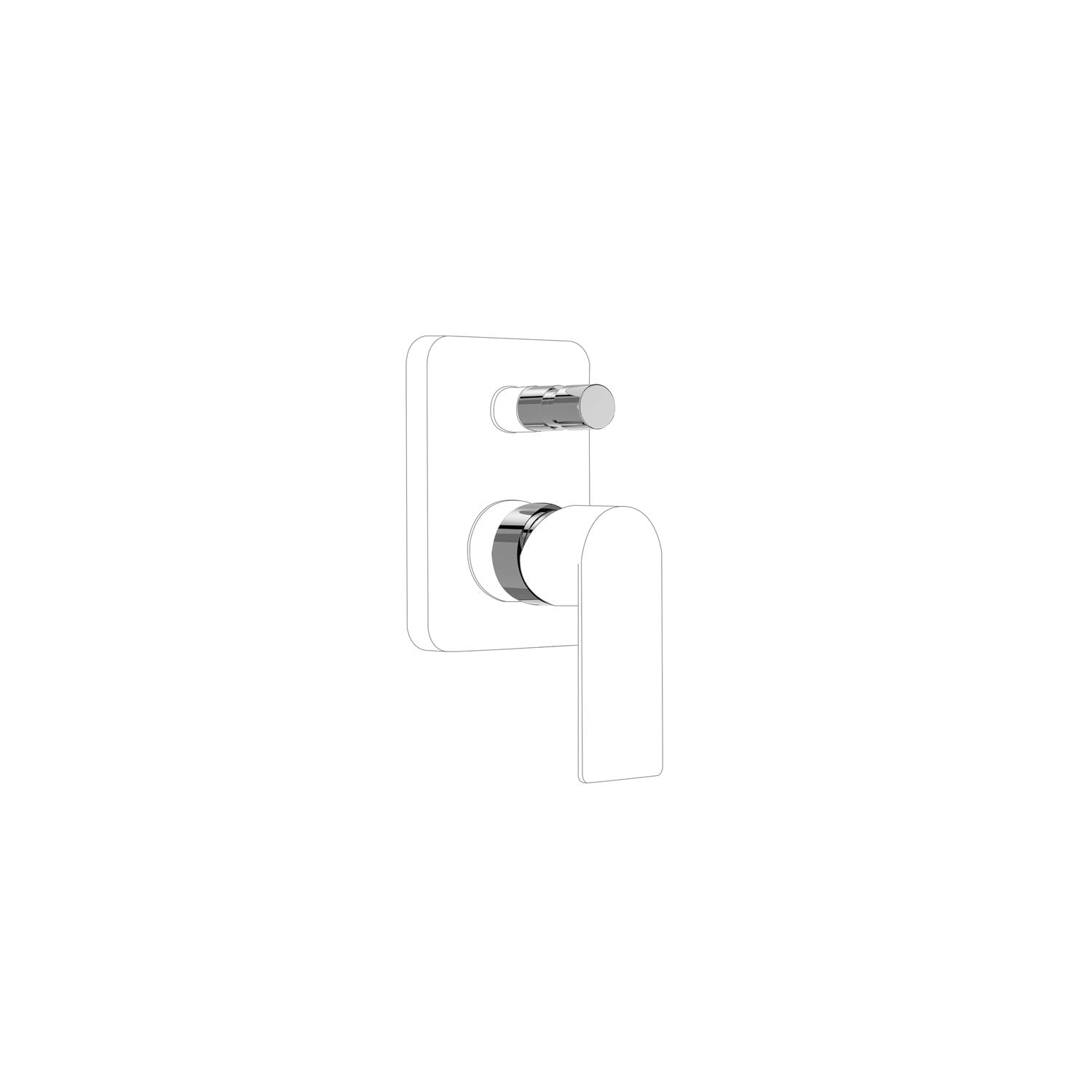 TRES 20018010 Alargadera Para Grifo Empotrar Baño-Ducha Cromo