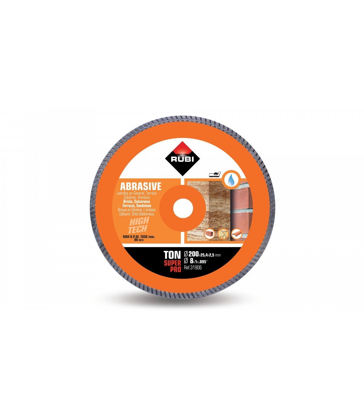 RUBI 31906 TON-200 SUPERPRO Disco Diamante Material Abrasivo Turbo