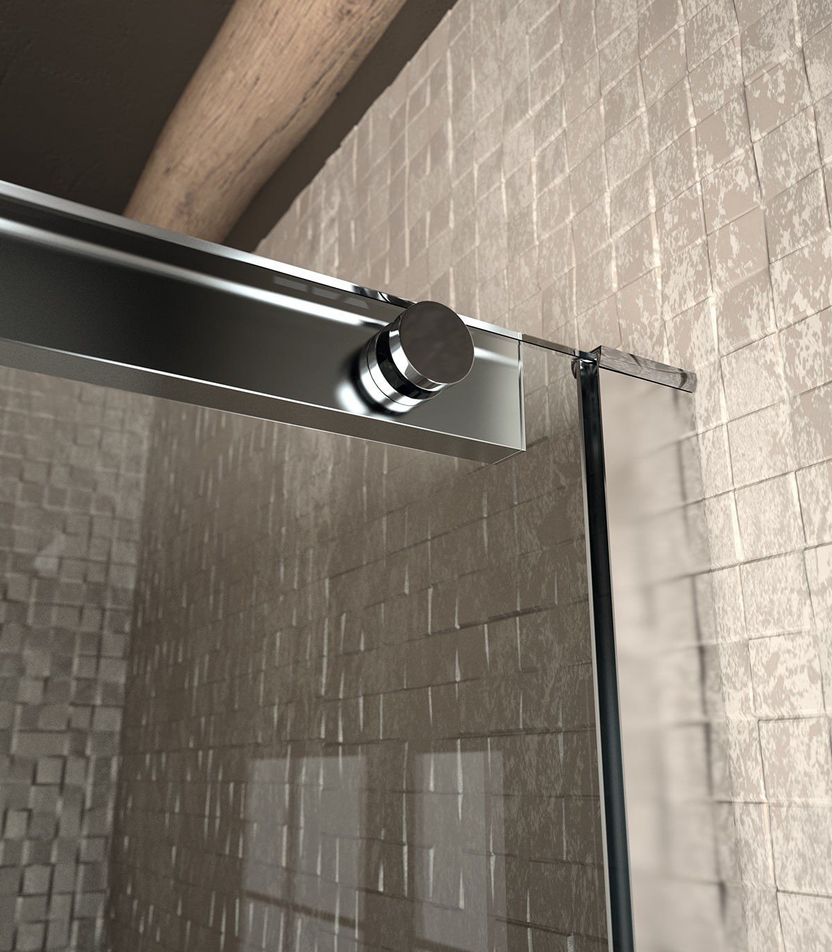 KASSANDRA LU102 LUNA Mampara Ducha Corredera Decorada - Imagen 3