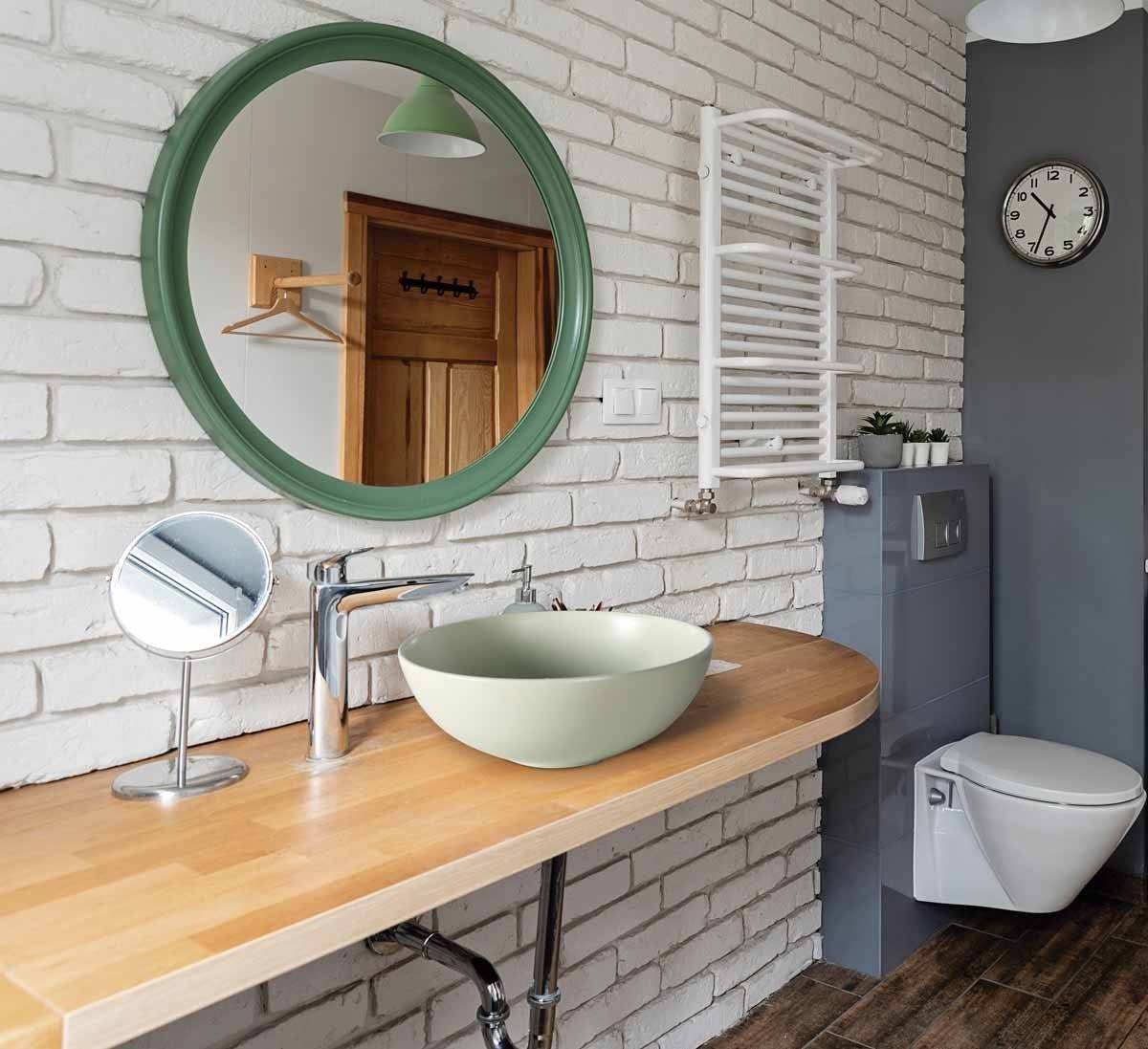 MOSAVIT CERAM Lavabo Sobre Encimera Verde Claro - Imagen 2