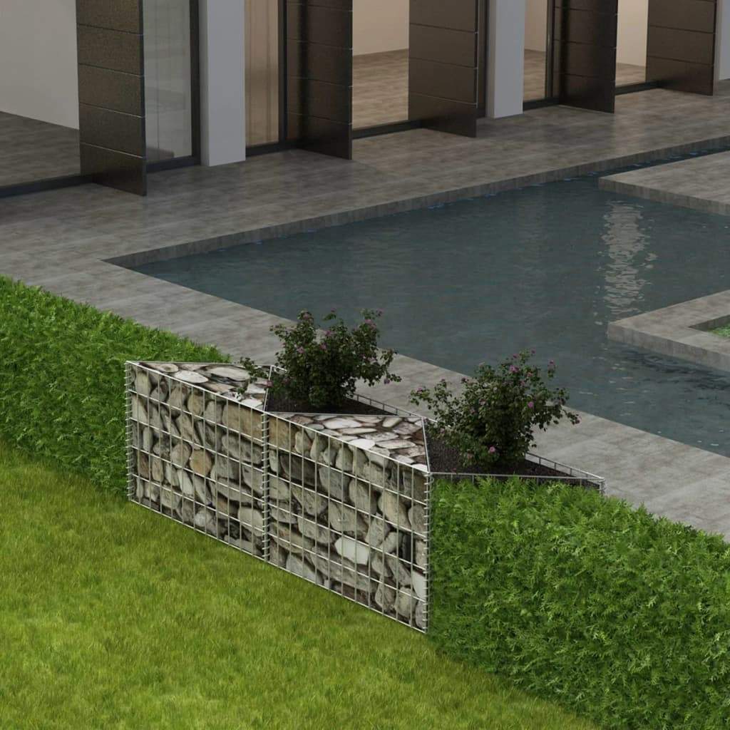 VXL Cesta De Muro De Gaviones Acero Galvanizado 120X30X50 Cm