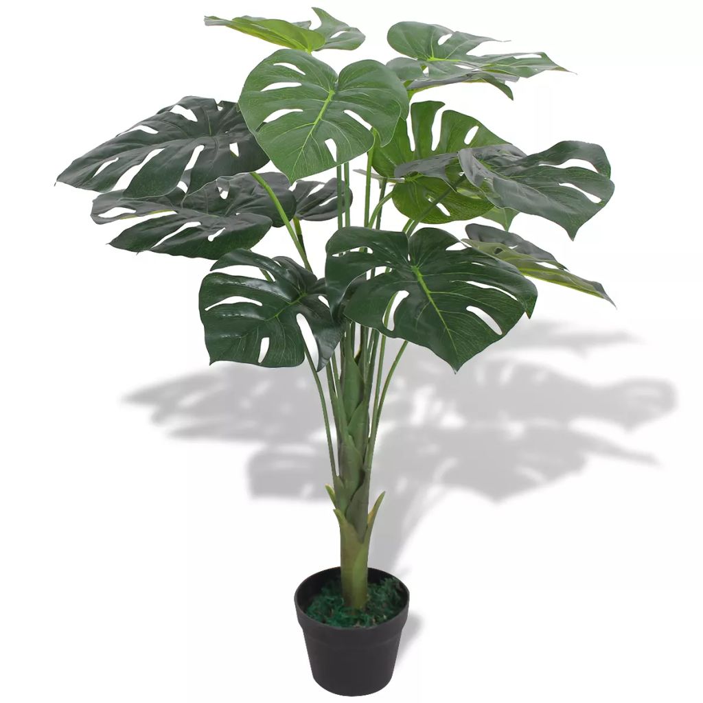 VXL Planta De Monstera Artificial Con Maceta Verde 70 Cm