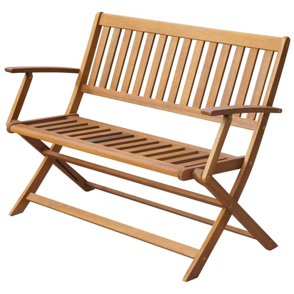 VXL Banco De Jardín 120 Cm Madera De Acacia Maciza