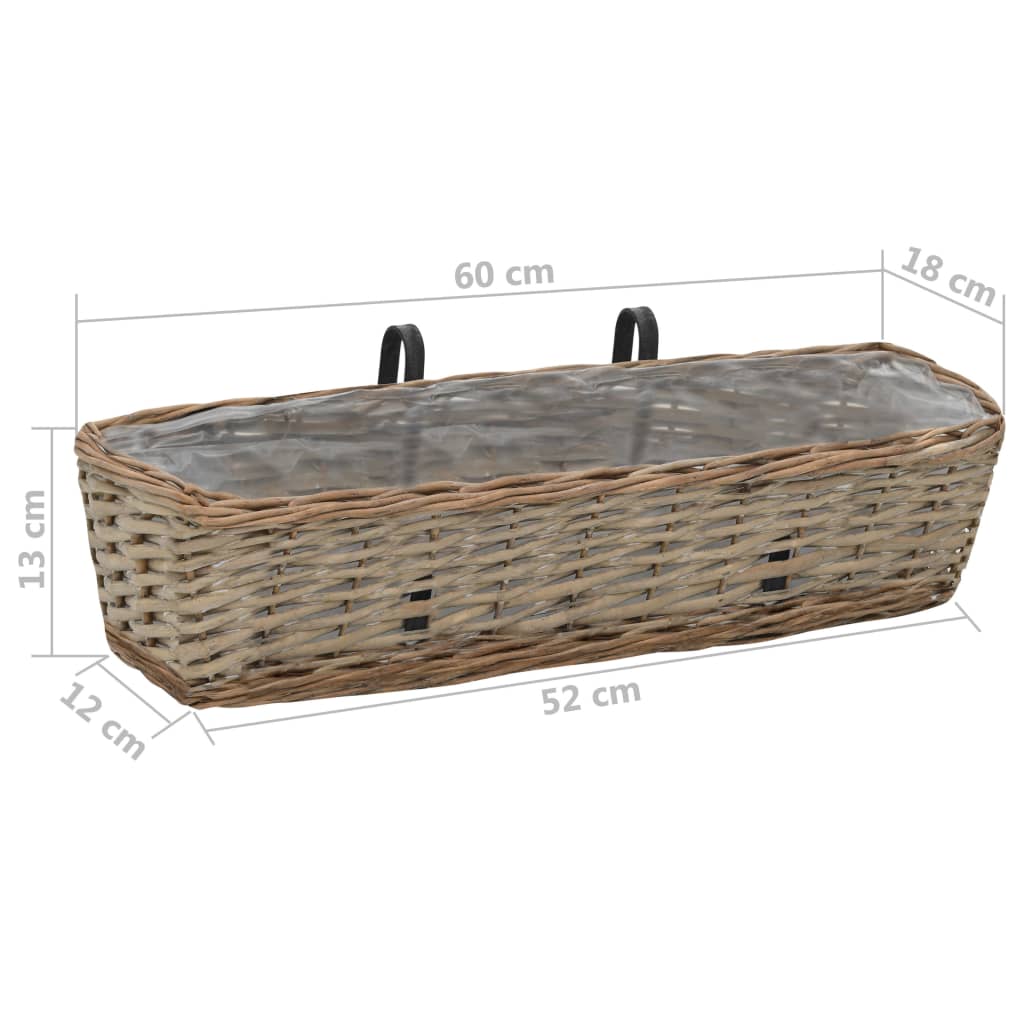 VXL Jardinera De Balcón Con Forro Pe 60 Cm 2 Unidades - Imagen 6