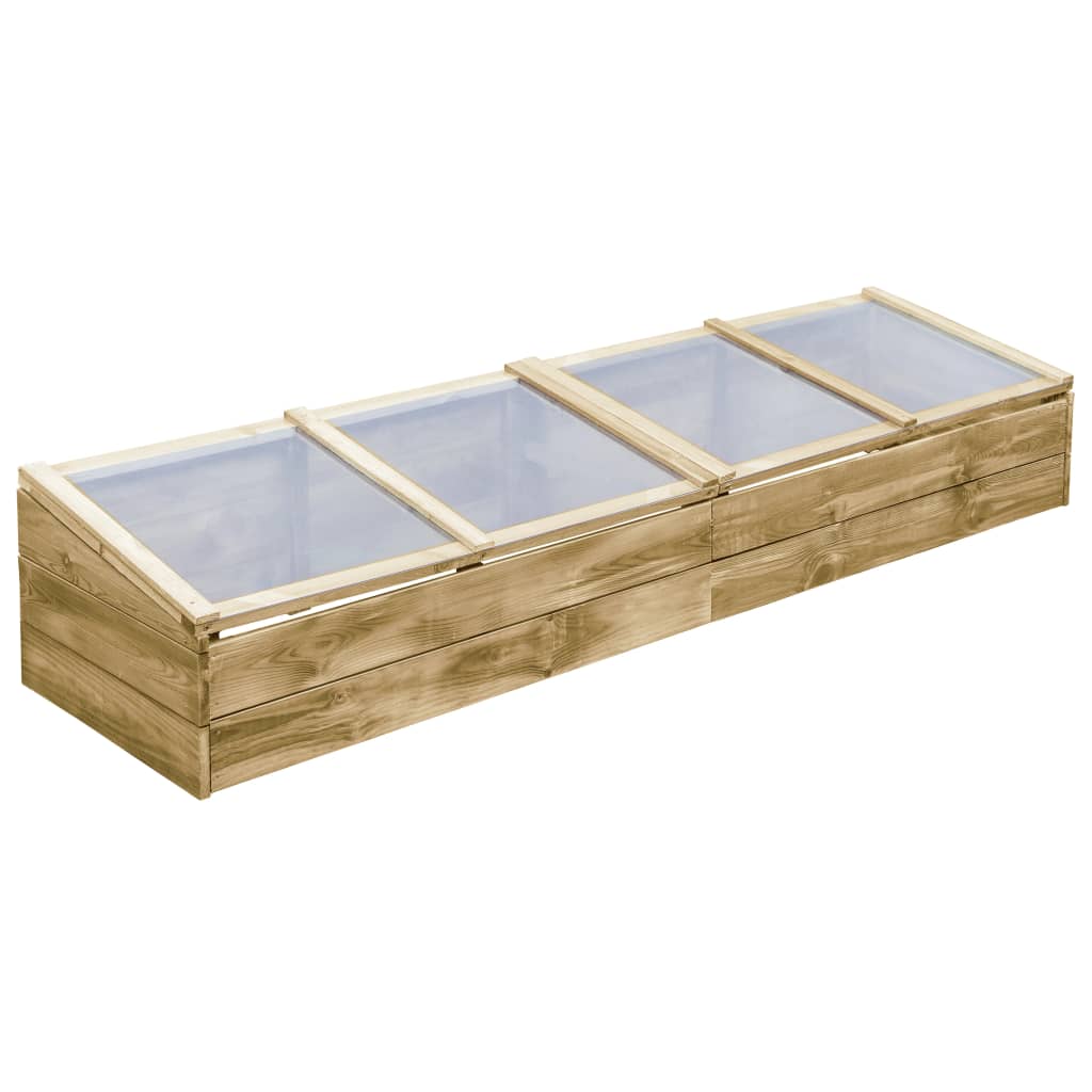 VXL Invernadero De Madera De Pino Impregnada 200X50X35 Cm
