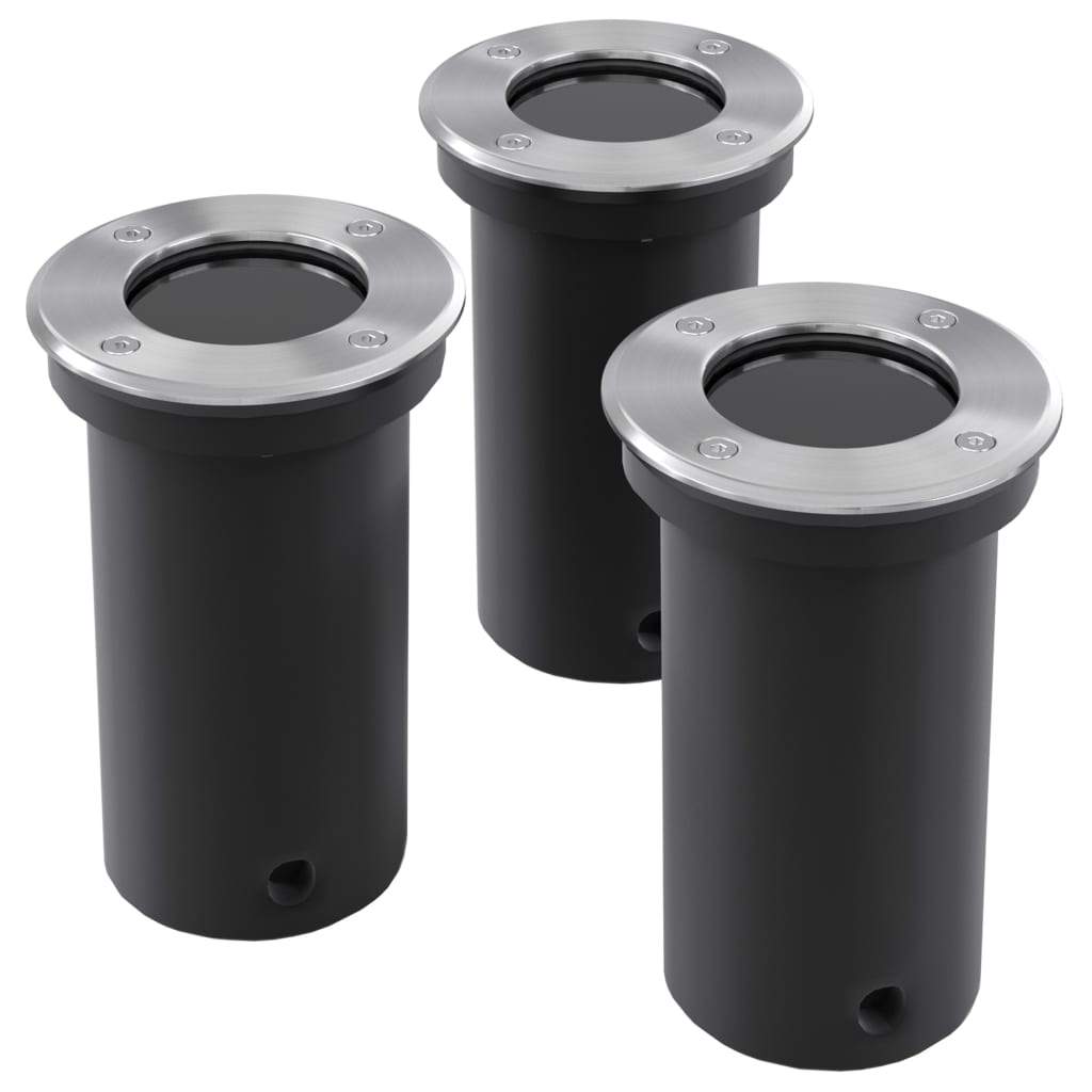 VXL Focos Led Empotrables De Suelo De Jardín Redondos 3 Uds