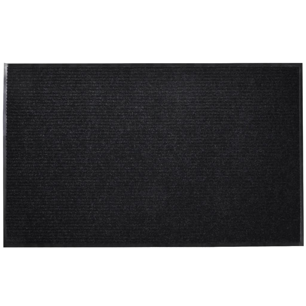 VXL Alfombra De Entrada De Pvc Negra, 90 X 150 Cm