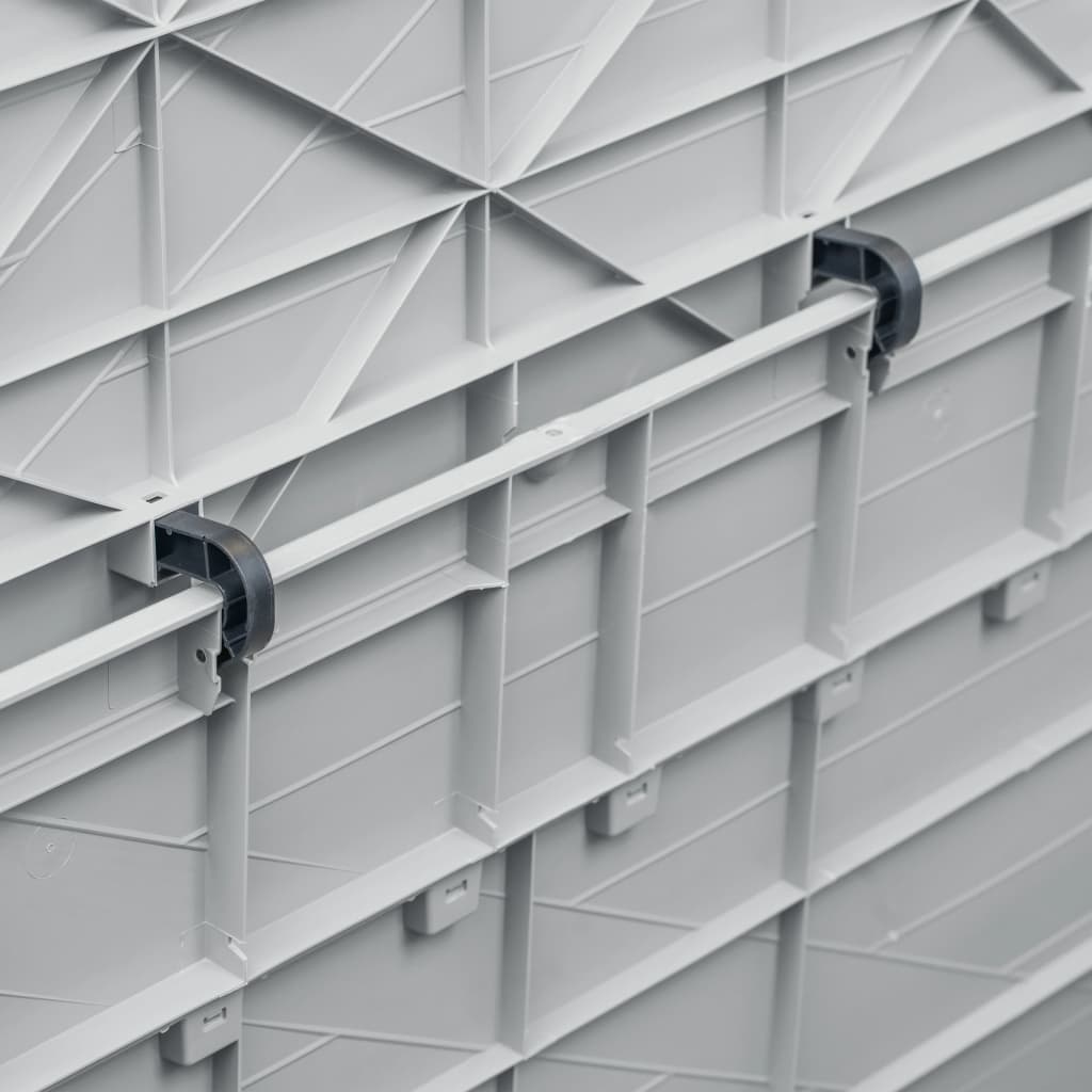 VXL Caja De Almacenamiento De Jardín 420 L Gris Claro - Imagen 2