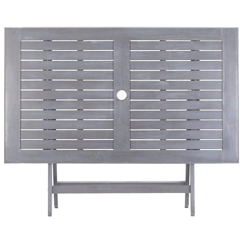 VXL Mesa Plegable De Jardín Madera Maciza De Acacia 120X70X75 Cm - Imagen 6