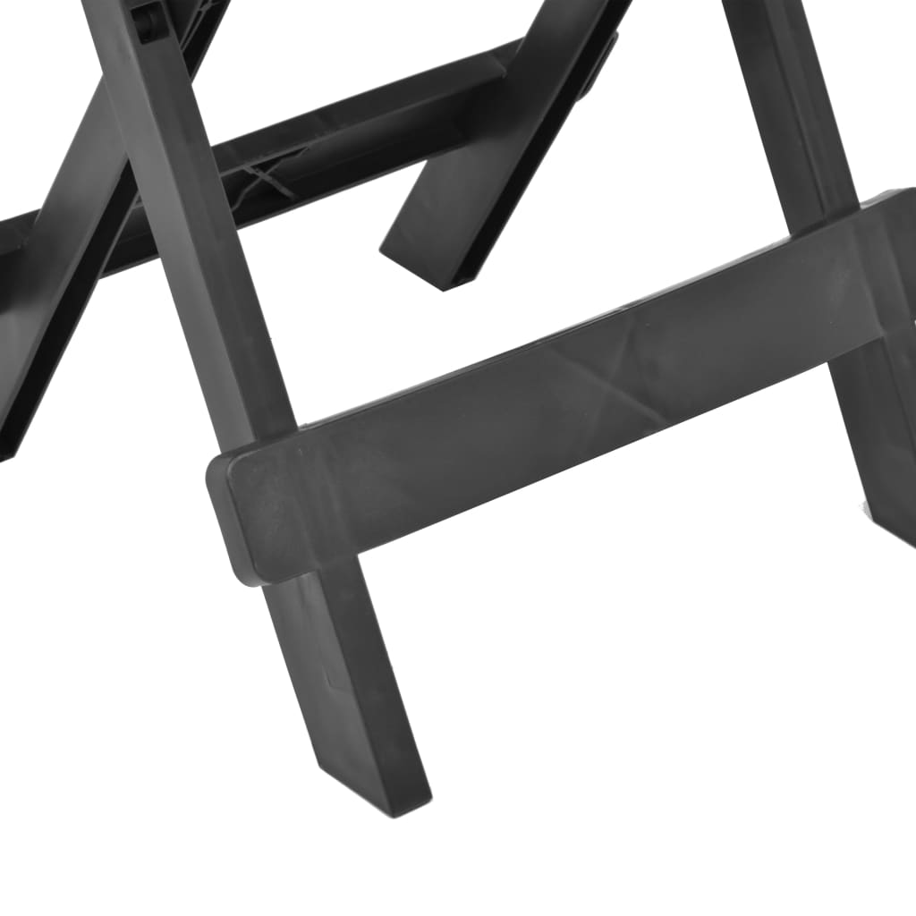 VXL Mesa De Jardín Plegable De Plástico Gris Antracita 45X43X50 Cm - Imagen 5